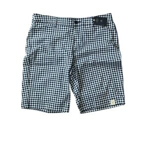 St Johns Bay NWT Bermuda Shorts Blue/White Checked Womans SZ 16